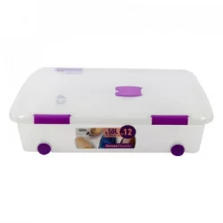 Caja Organizadora Great Plastic Con Ruedas 50Lt-Transparente