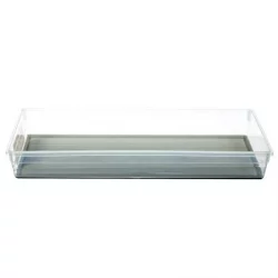 Caja Organizadora Rectangular Kis Transparente Con Gris