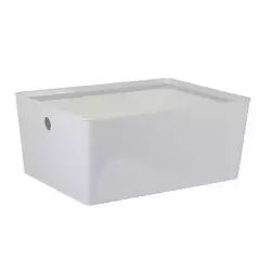Caja RectãNgulo 35X26X15Cm Blanco 12 Lt Plastico Tg54123