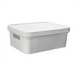 Caja Tengone Cobalto 36X27X14Cm Gris 9 Lt Plastico Tg51136
