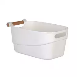 Canasta Perla 33X18X15Cm Blanco Plastico Tg55310