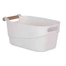 Canasta Perla 40X21X18Cm Blanco Plastico Tg55311