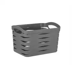 Canasta Ribbon 26X17X16Cm Gris Plastico Tg51758
