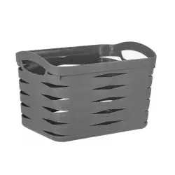 Canasta Ribbon 31X21X20Cm Gris Plastico Tg51759