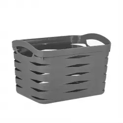Canasta Ribbon 36X25X24Cm Gris Plastico Tg51760