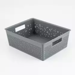 Canasta Tatay 30X14X39Cm Gris Plastico 7013214