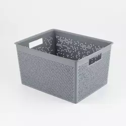 Canasta Tatay 30X22X39Cm Gris Plastico 7013314