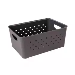 Canastas Great Plastic 20X15X15Cm Gris Oscuro