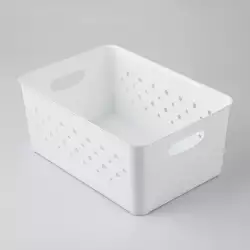Canastas Great Plastic 25X18X18Cm Blanco Plastico 3610