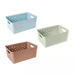 Canastas Great Plastic 25X18X18Cm Surtido Plastico 3613