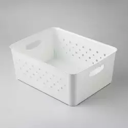 Canastas Great Plastic 30X21X21Cm Blanco Plastico 3620