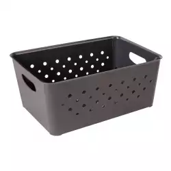 Canastas Great Plastic 35X26X26Cm Gris Oscuro