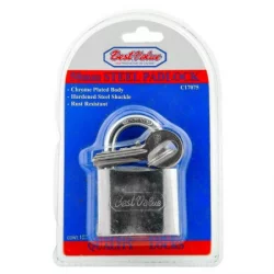 Candado Acero Cromado 50Mm Blister Plateado