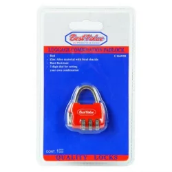 Candado B.V.  De Combinación Rojo