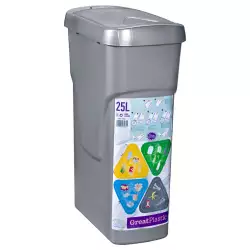 Caneca Ecológica Great Plastic 25Litros Gris