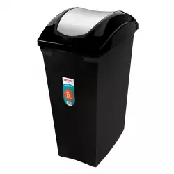 Caneca Sanremo Mediano Negro 15 Lt Plastico Sr62