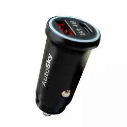 Cargador Gps Autosky Salida Tipo A Y C 12 V Afma-2