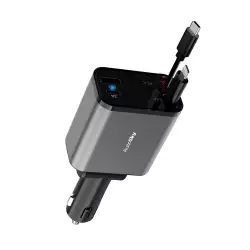 Cargador Retractil Autosky 4 En 1 12 V Arcc-101