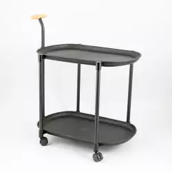 Carro Auxiliar Expressions Loop 44X44X58Cm Negro Plastico Ge10D0