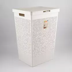 Cesta Ropa Tatay 1010101 60 Lt  36X62X42.50Cm  Blanco  Plastico  3