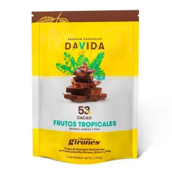 Chocolate Davida X 120 Gr En Trozos Con Frutos Amarillos 53 De Cac