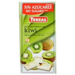 Chocolate Torras 535 X 75Gr Sin Azucar Blanco Kiwi