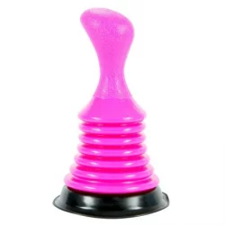 Chupa Para Baño Con Mango Corto-Fucsia/ Negro