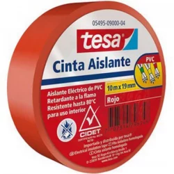 Cinta Aislante Tesa Roja 10 Mts X 19 Mm