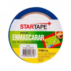 Cinta Enmascarar Startape Azul 18Mm 25Mts