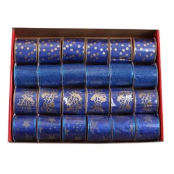 Cinta navidad 9m azul surtido