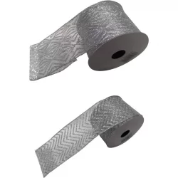 Cinta navidad 9m santini plata ondas surt 130-5400231