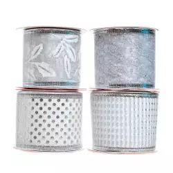 Cinta Navidena Plata 6Cmx10Yds Miro 831-Xmfe46-23015