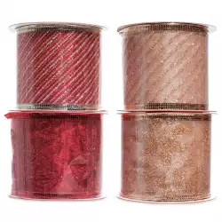 Cinta Navidena Rojo 6Cmx10Yds Miro 831-Xmfe46-23012