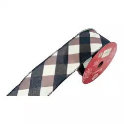 Cinta navideña Santini 823X6Cm Azul