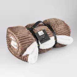 Cobija Expressions Fur Doble 200X160Cm Taupe Poliester Tbs-Str-Sh