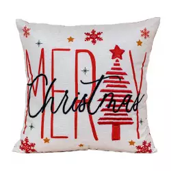 Cojin Expressions Ri-Hs-Cc-2030 Merry Christmas  45X45Cm Rojo Blan