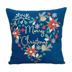 Cojin Expressions Ri-Hs-Cc-2039 Merry Christmas Cora  45X45Cm Azul
