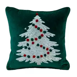 Cojin Expressions Sh-23-8976 Velvet Arbol  45X45Cm Verde  45X45X5C