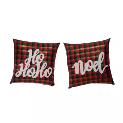 Cojin Miro Christmas Noel Hoho  40X40Cm Rojo Verde