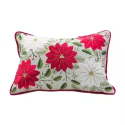 Cojin Miro Christmas Poinsettia  50X35Cm Verde