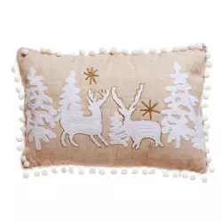 Cojin Miro Christmas Renos  78X20Cm Natural
