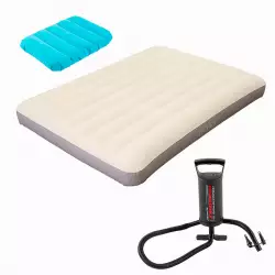 Colchón Inflable + Bomba + 2 Almohadas Intex