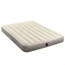 Colchon Intex Inflable Doble 1X1X25Cm Crema 136 Kg Pvc 64102
