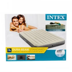 Colchon Intex Inflable Queen 1X2X25Cm Crema 272 Kg Pvc 64103