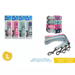 Collar + Correa Animal Planet Surtido L 3/4X14-20 - 3/4X3Ft Ap-D71
