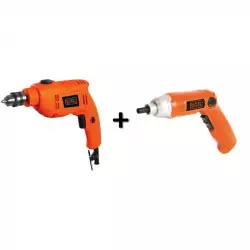 Combo Taladro Percutor + Atornillador Inalámbrico Black+Decker