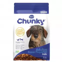 Concentrado Perro Chunky Adulto Raza Pequeña Nuggets De Pollo 8kg