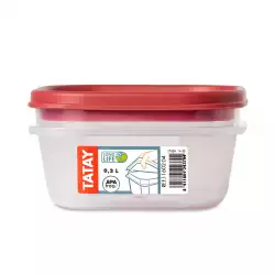 Contenedor Tatay Cuadrado Rojo .3 Lt Polipropileno 1160204