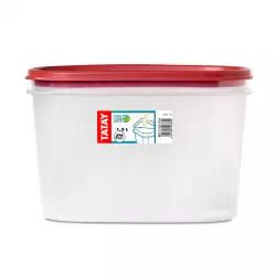 Contenedor Tatay Ovalado Rojo 1.2 Lt Polipropileno 1163104