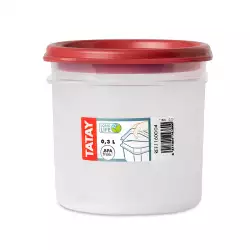 Contenedor Tatay Redondo Rojo .3 Lt Polipropileno 1160004